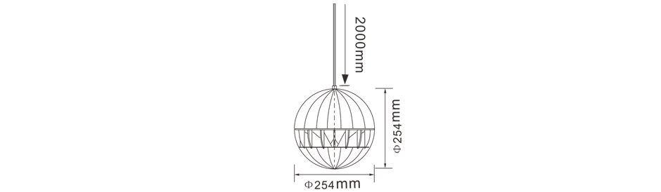 RH-AUDIO Acoustic Suspended Sphere Speaker RH-SL28 Size